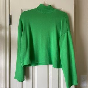 ZARA Mock Neck Cropped Sweater